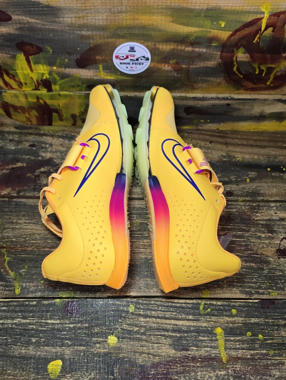 Nike Air Zoom‎ Long Jump Elite Track Spikes Mens 9.5 Citron Pulse FZ9326-800 New
